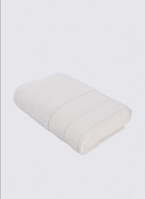 Green Black Eliza Bath Towel 100% Cotton Air Twist Cream 80x150 Cm