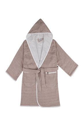 Ecocotton Hasna Meisjesbadjas 100% Organisch Katoen Linnen Melange Terra