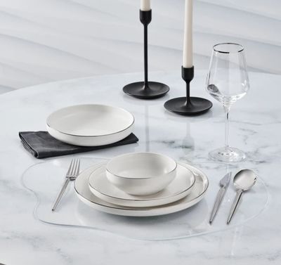 Karaca Streamline New Saturn V2 Platinum 24-delig serviesset voor 6 personen