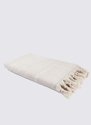 Ecocotton Arden Bath Towel 100% Organic Cotton Blended Hemp Towel Beige 80x150 Cm