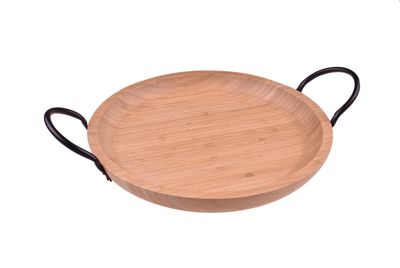 Bambum Panola Rond dienblad met dubbele handgreep
