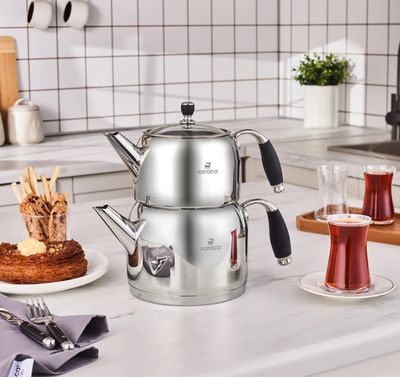 Karaca Stella Stainless Steel Teapot Set