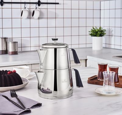 Karaca Fiona Stainless Steel Teapot Set