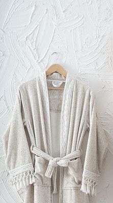 Ecocotton Ramina Dames Badjas 100% Organisch Katoen Beige