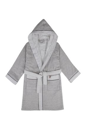 Ecocotton Hasna Jongensbadjas 100% Organisch Katoen Linnen Melange Grijs
