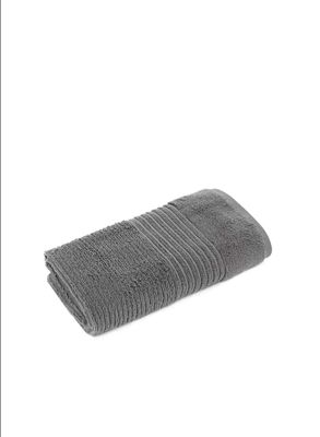 Green Black Arina Hand Face Towel 100% Cotton Air Twist Anthracite 50x90 Cm