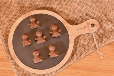 Bambum Lita Bamboo Stone Service Plate with Bamboo Base