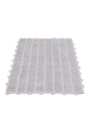 Ecocotton Kamila Badmat 100% Biologisch Katoen Handgeborduurd Grijs 50x80 Cm