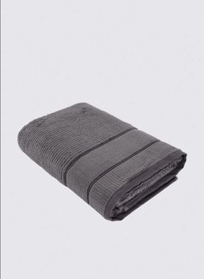 Green Black Eliza Bath Towel 100% Cotton Air Twist Anthracite 80x150 Cm