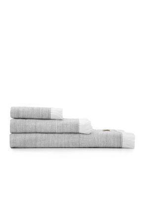 Ecocotton Hasna 3-Piece Towel Set 100% Organic Cotton Linen Melange Anthracite