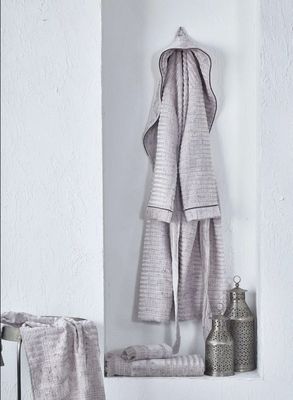 Ecocotton Maia Dames Badjas 100% Biologisch Katoen poeder