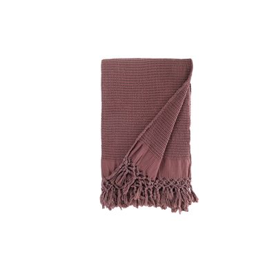 Buldans Bohem Throw 130x170 cm Rustiek Bordeaux