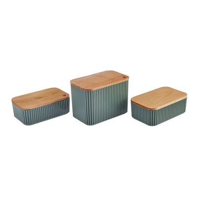 Karaca Massimo 3 Piece Storage Container Set Green