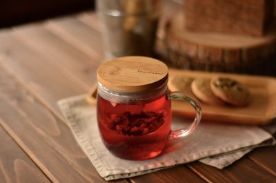 Bambum Dani Glass Cup With Bamboo Lid 350 ml