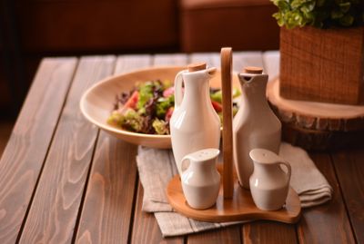 Bambum tile Olie en Azijnhouder Peper en Zout strooier