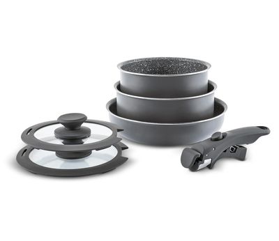 Karaca Comfort 6-delige pannenset met afneembare handgreep Karaca Comfort 6-delige pannenset met afneembare handgreep