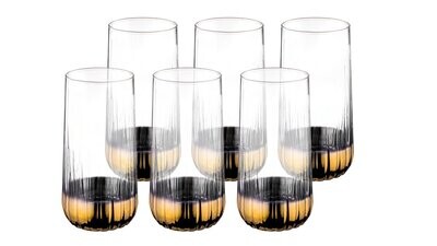 Bambum Vibe 6 stuks Frisdrankglazen GOLD 360 ml