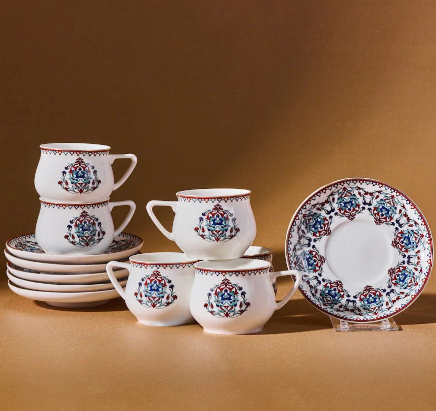 Karaca Nakkash 12 Piece Coffee Cup Set for 6 Person