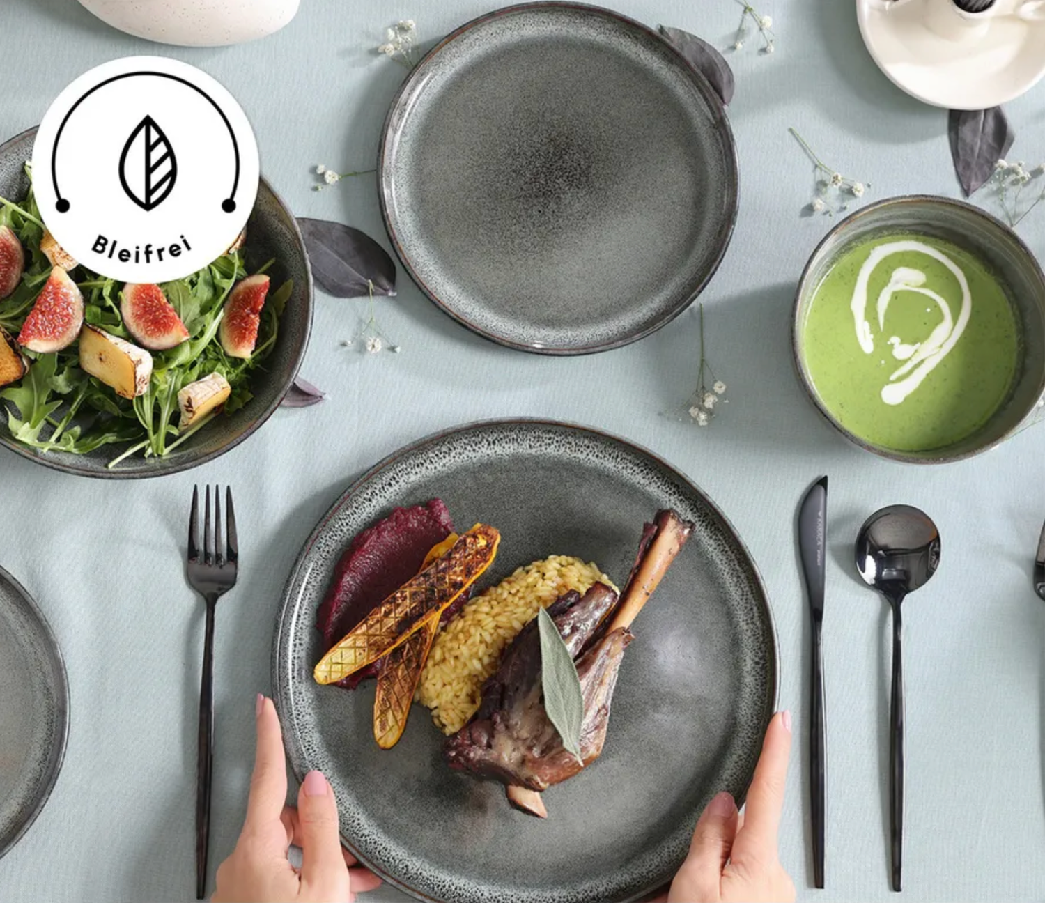 Karaca Fein Reactive Serviesset, 6 Persoons, 24 Delig