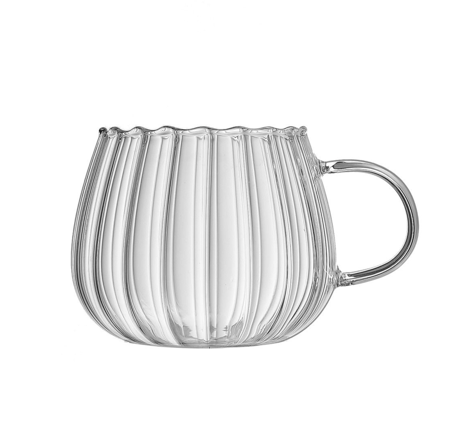 Riffel kopjes borosilicaatglas - 400 ml