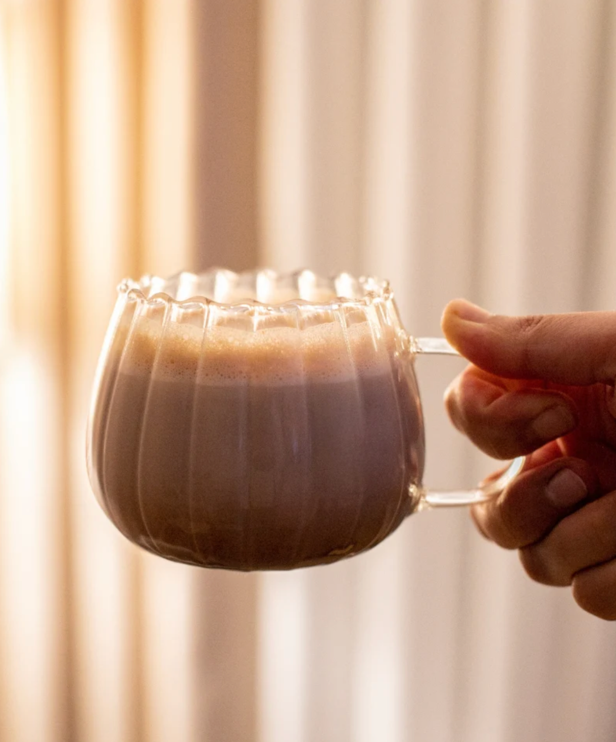 Riffel kopjes borosilicaatglas - 400 ml