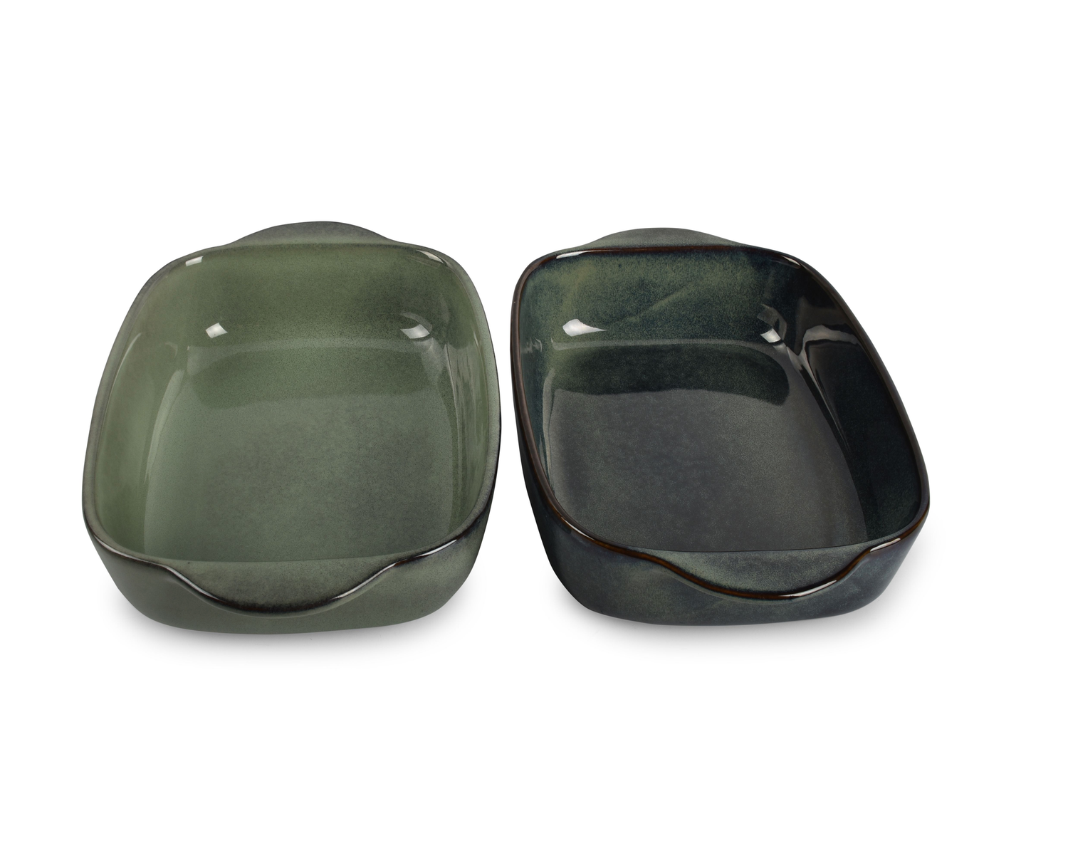 S&P Ovenschaal 32/25,5x20,5xH7cm groen/blauw Meridian