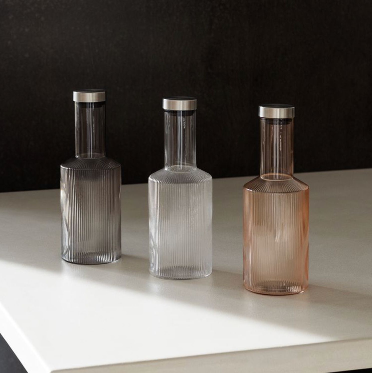 S|P Collection Fles met dop 100cl amber Ray