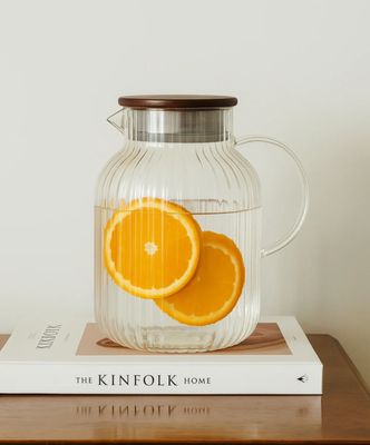 Akasya kapaklı Çizgili Sürahi 1500 ml