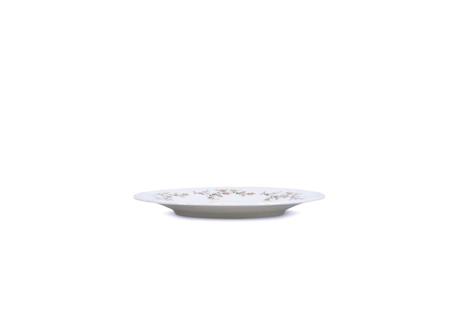 Bord 20,5CM Bruine Bloem Retro