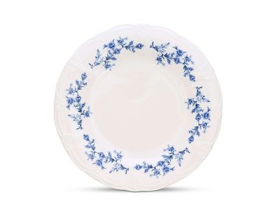 Bord 27,5CM Blauwe Bloem retro