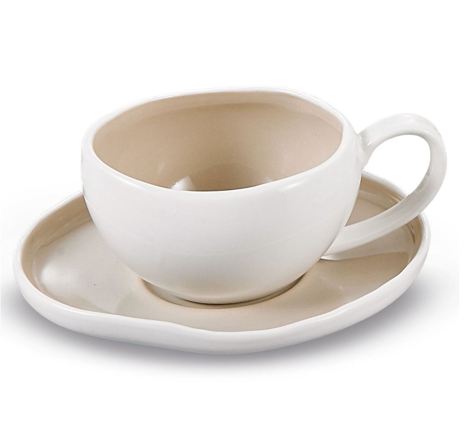 SARA Koffieset | Wit-Beige 12-Delig