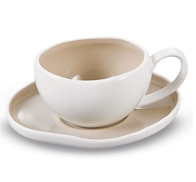 SARA Koffieset | Wit-Beige 12-Delig