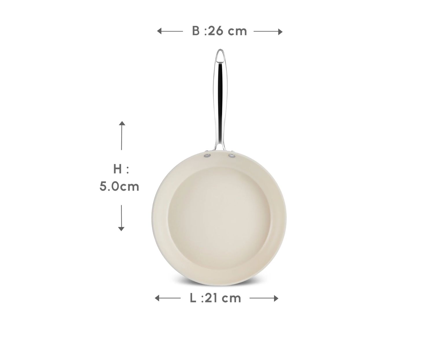 Karaca Swiss Crystal Almond Cream Pan 26 Cm
