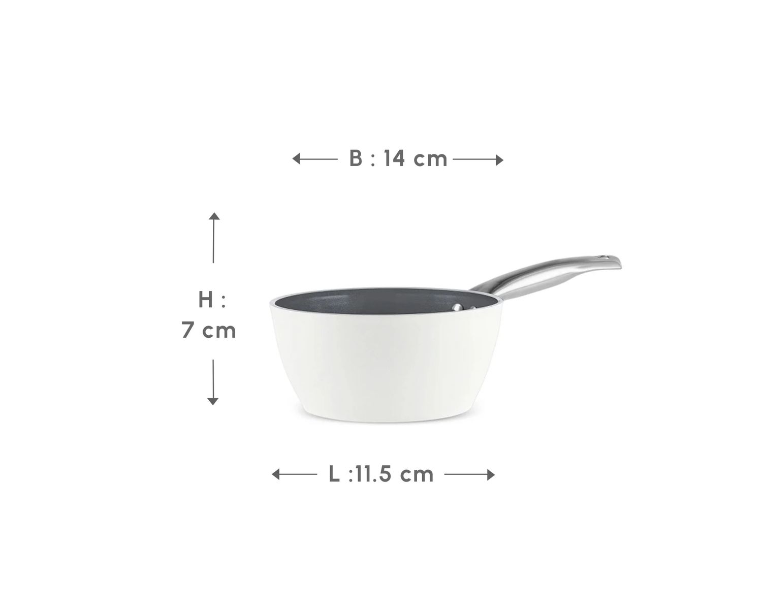 Karaca Swiss Crystal Almond Cream SausPan 14 Cm