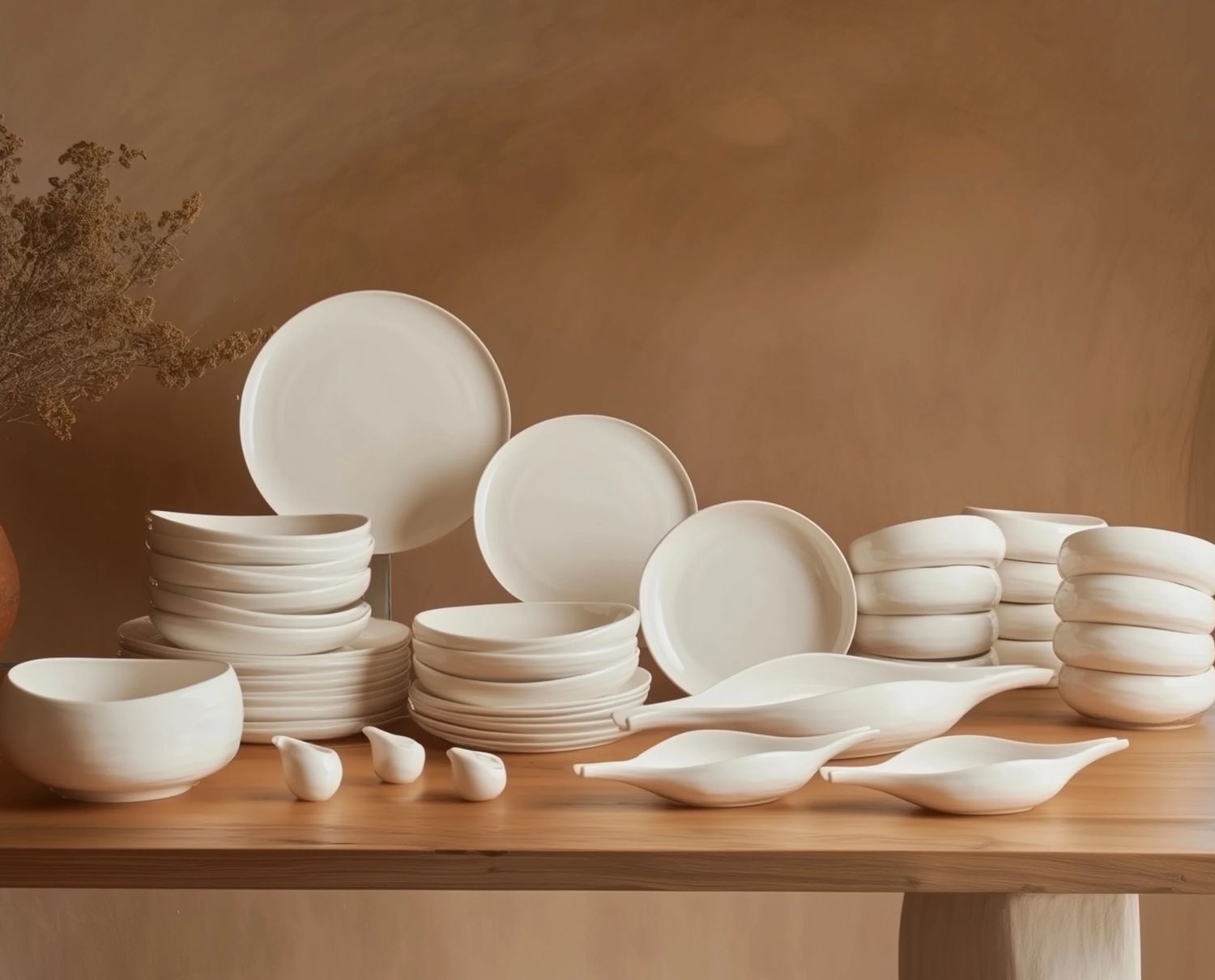 Karaca Earth Collection Clay 55-delige Serviesset voor 12 Personen