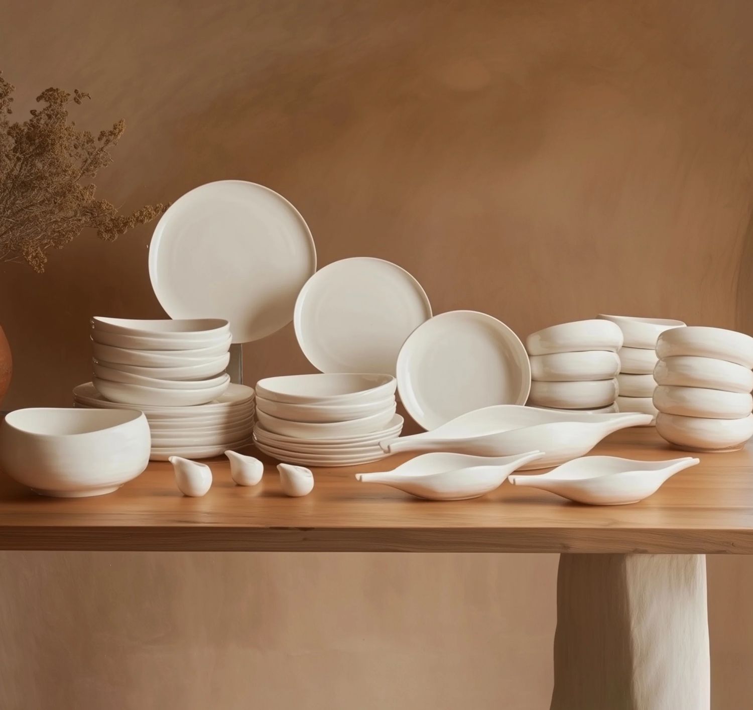 Karaca Earth Collection Clay 55-delige Serviesset voor 12 Personen