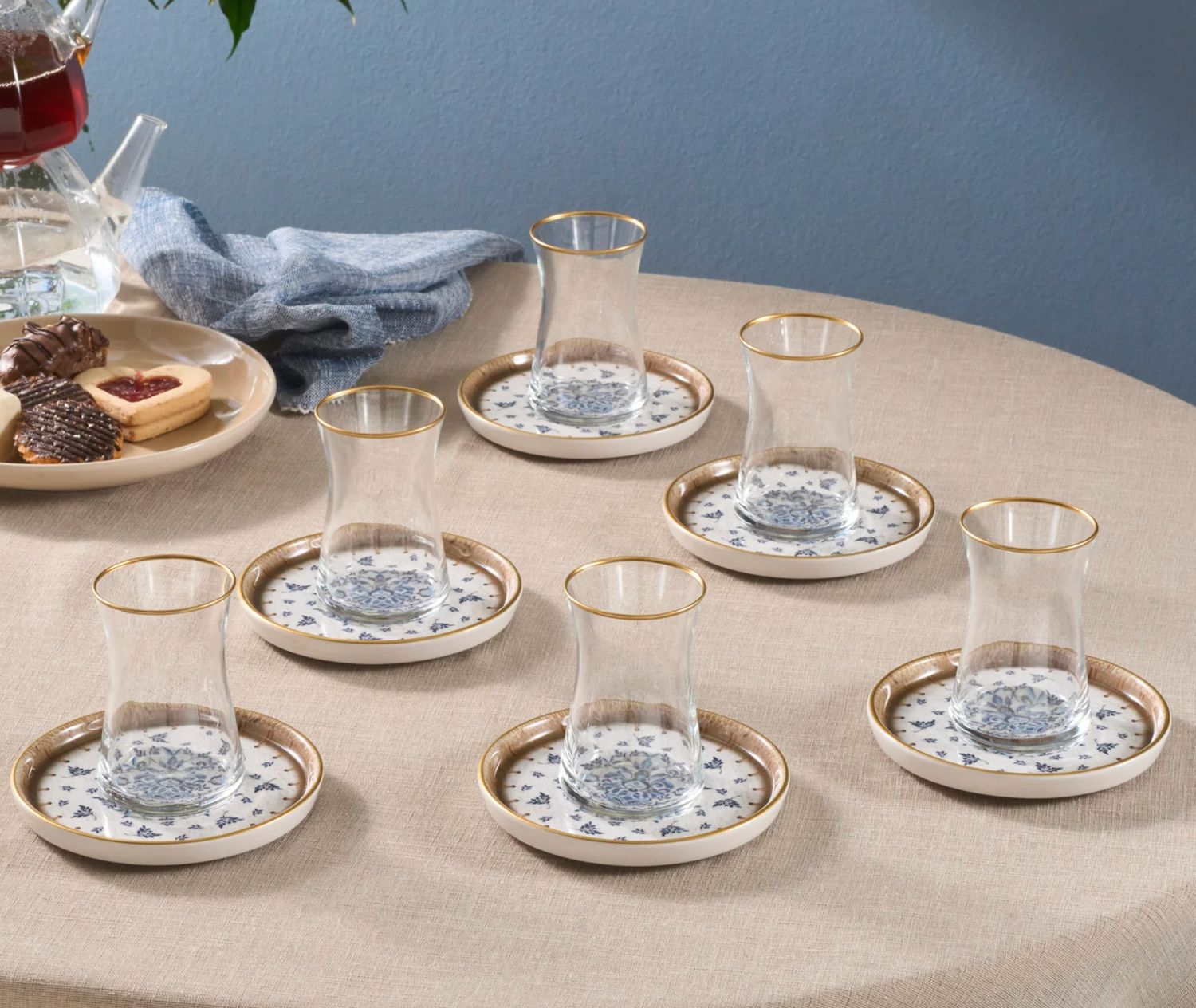 Karaca Elena 12-delige theeglazen set