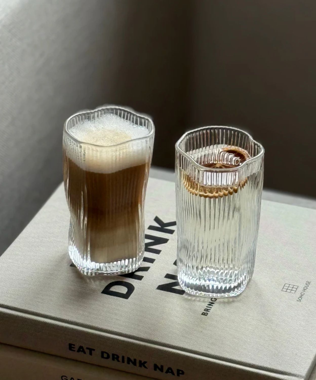 Diamond stripe longdrinkglazen | 280 ml