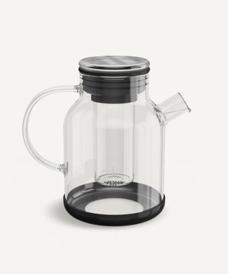 Glazen theepot 1,5 l zwart