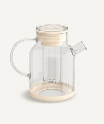 Glazen theepot 1,5 l beige