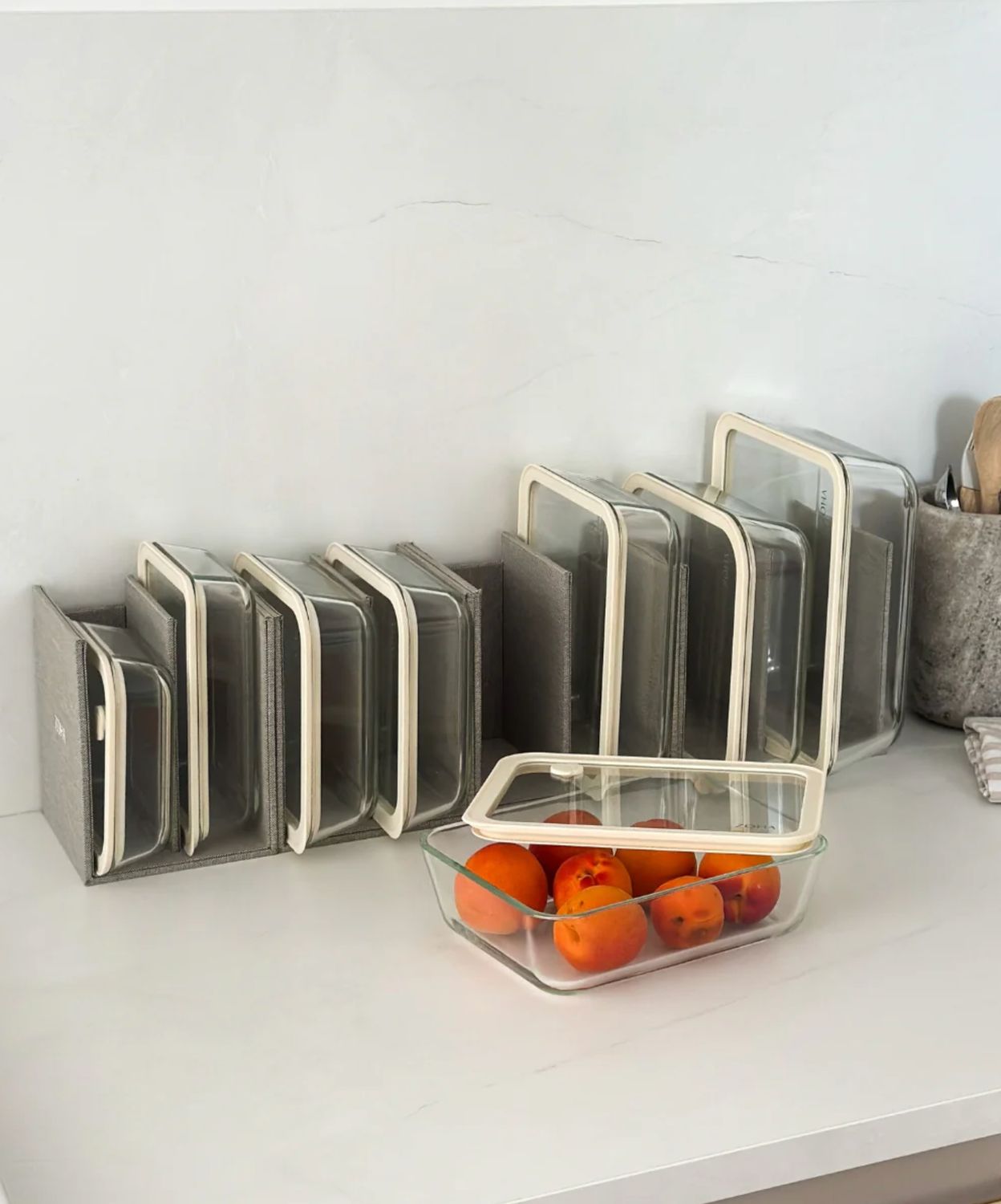 Organizer voor vershoudbakjes