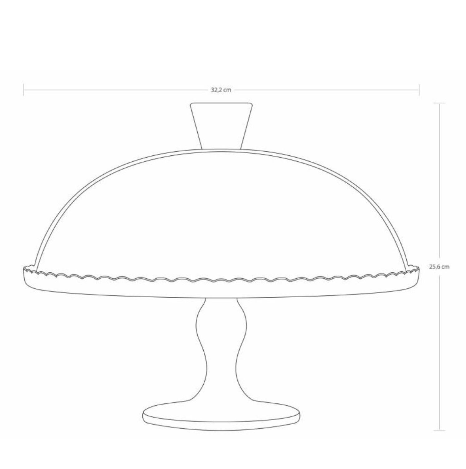 Pasabahce Patisserie glazen taartplateau – 32 cm