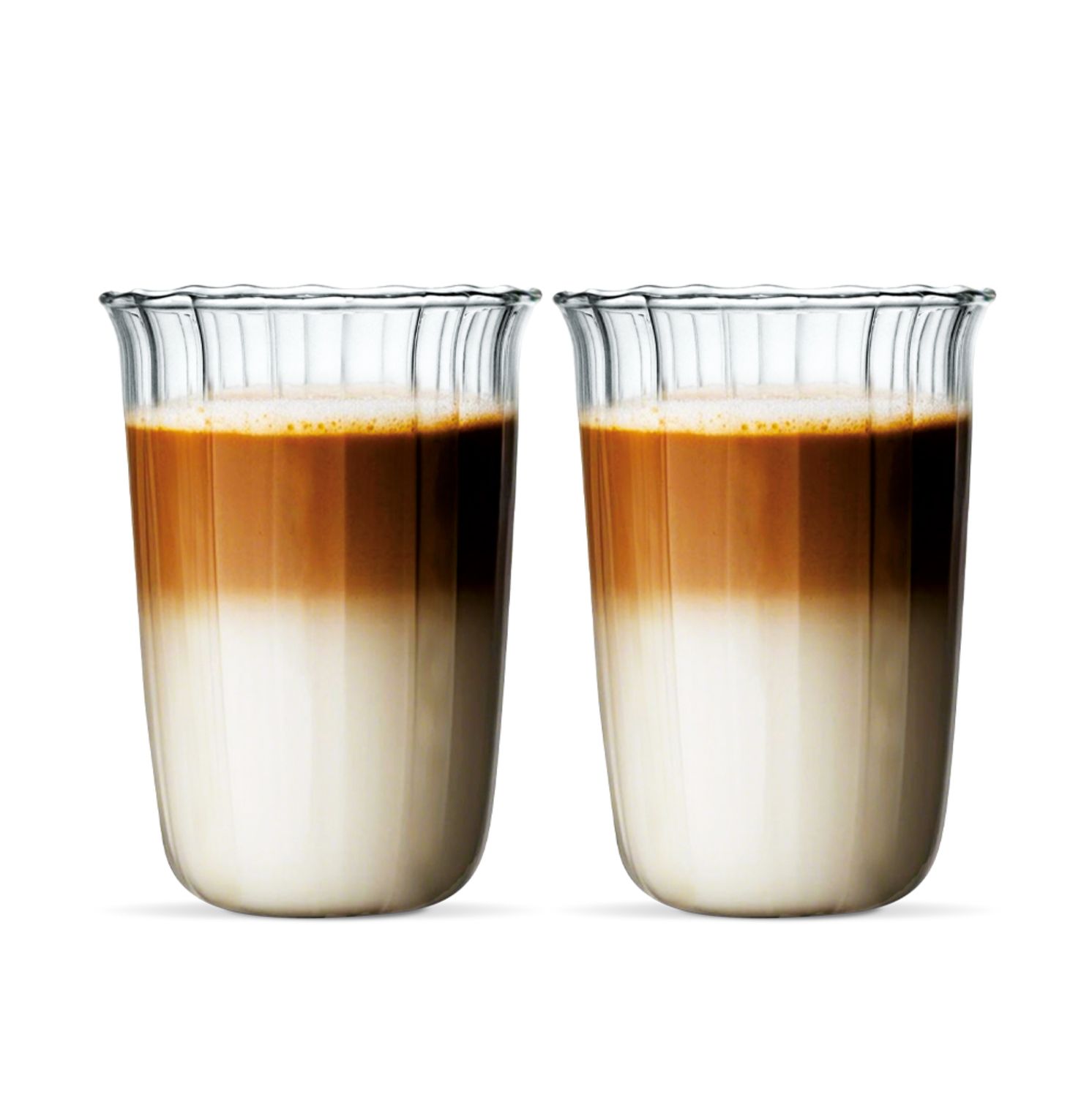 Linea Stripe matcha borosilicaatglas | 2 stuks | 400 ml