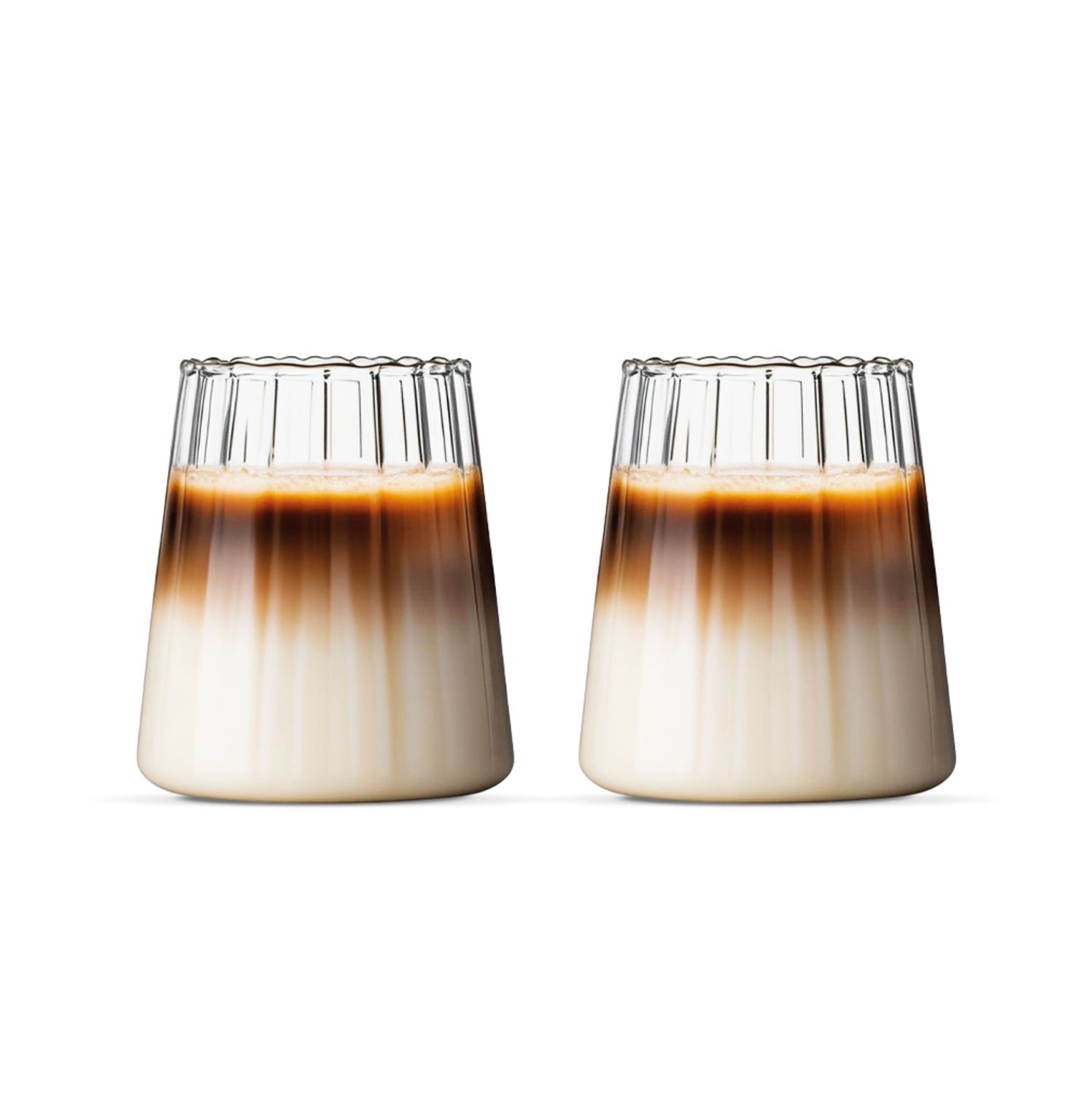 Linea Borosilicaatglas stripe drinkglazen | 2 stuks | 350 ml