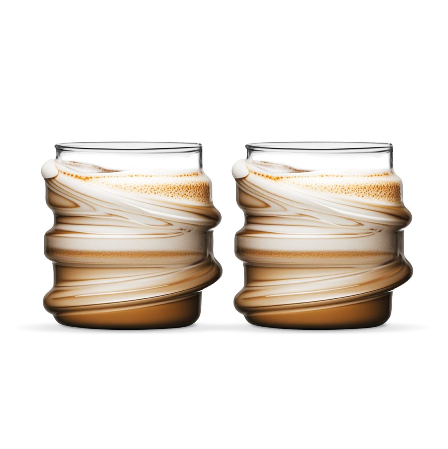 Wavy borosilicaatglas | 2 stuks | 420 ml