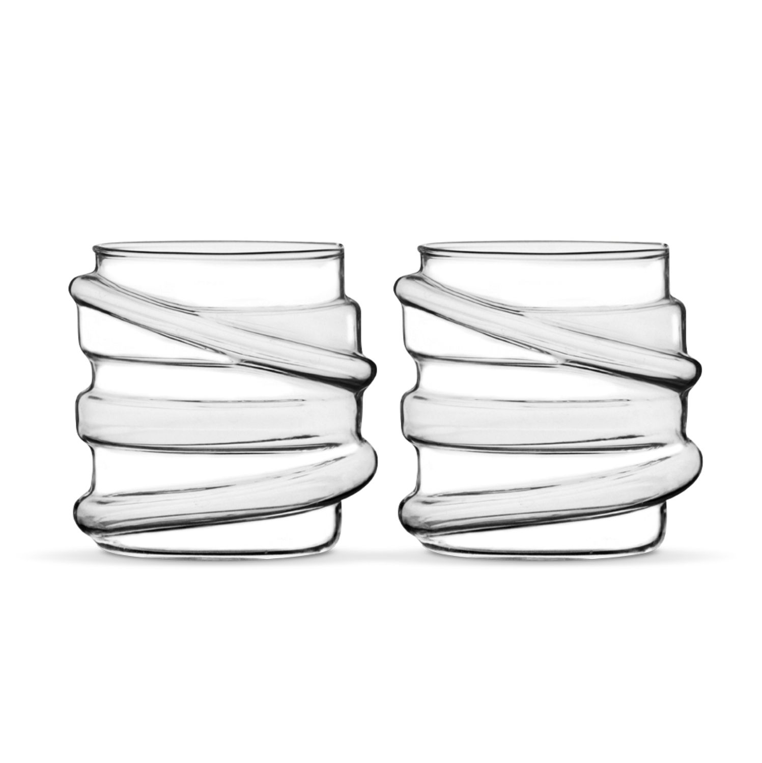Wavy borosilicaatglas | 2 stuks | 420 ml