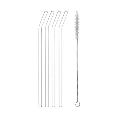 Glazen rietjes gebogen | 5-delig | 20 cm