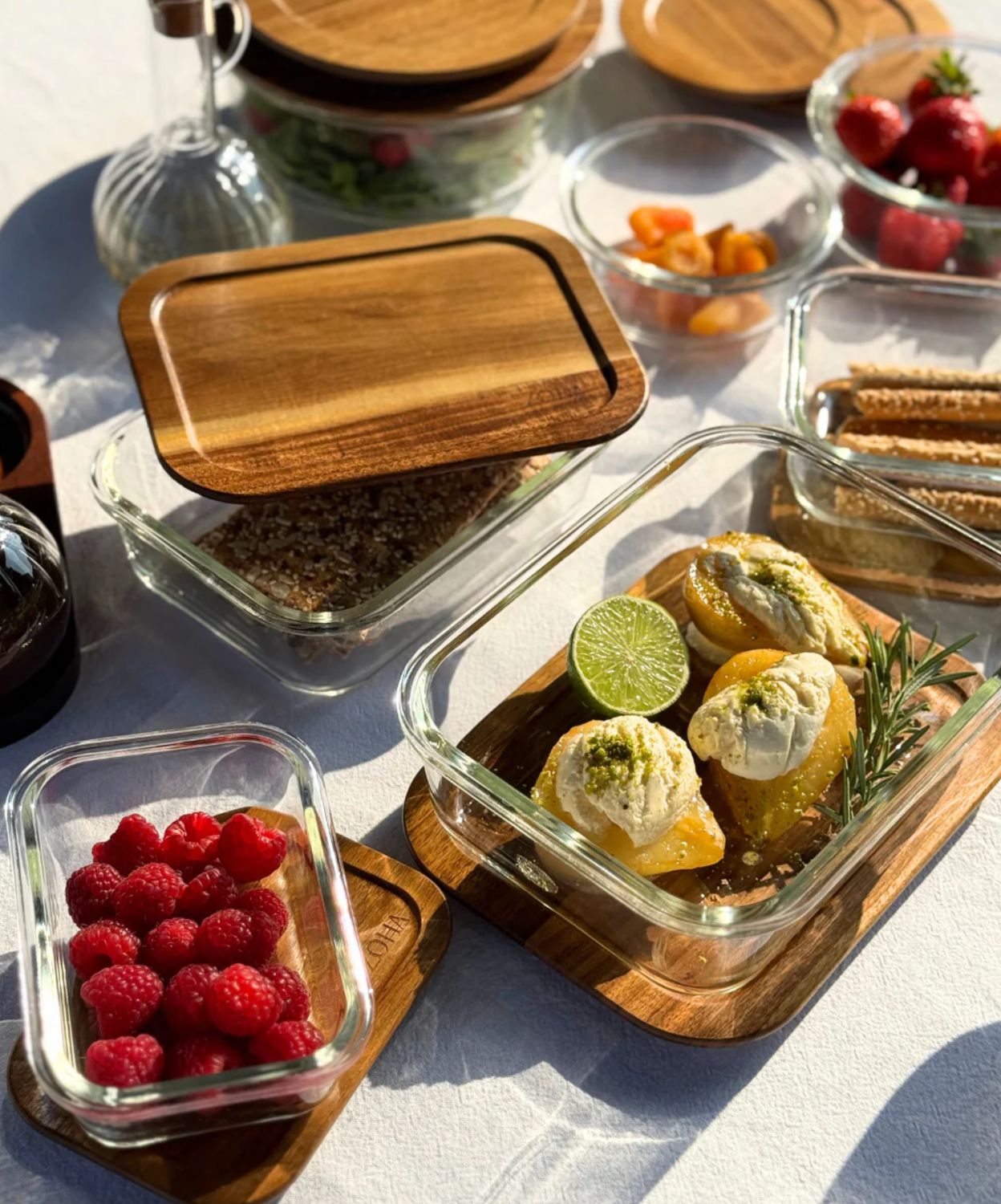 Vershoudbakjes Bundel Acacia 4-delig rechthoekig