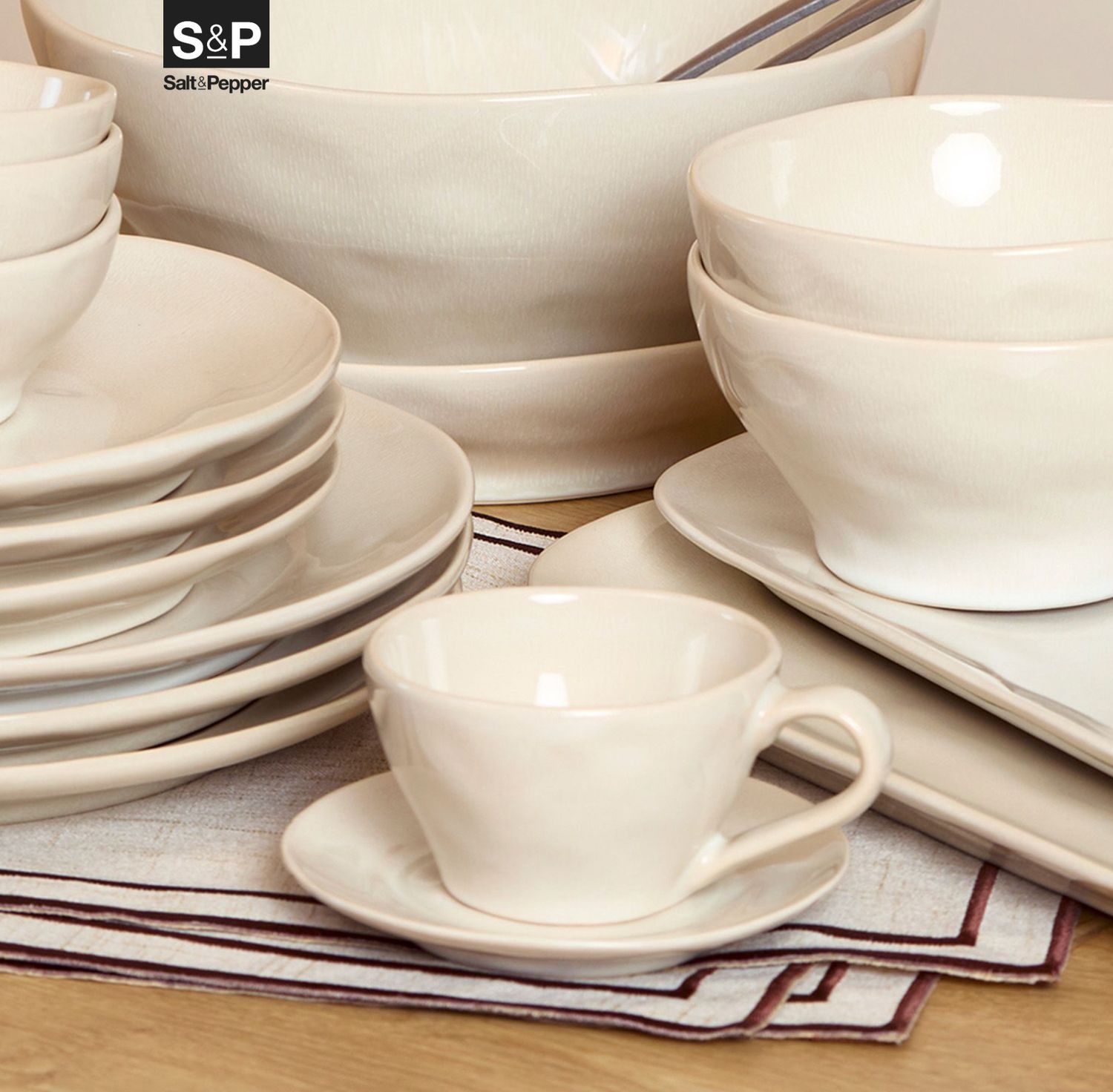 S&P Mokkaschotel 12,5cm beige Rocca