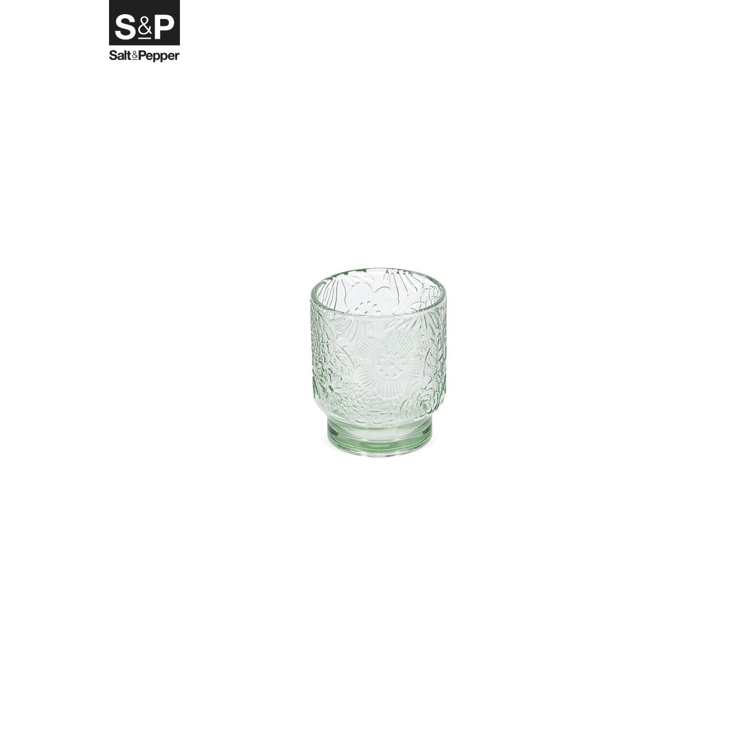 S&P Glas 30cl licht groen Flora - set/4
